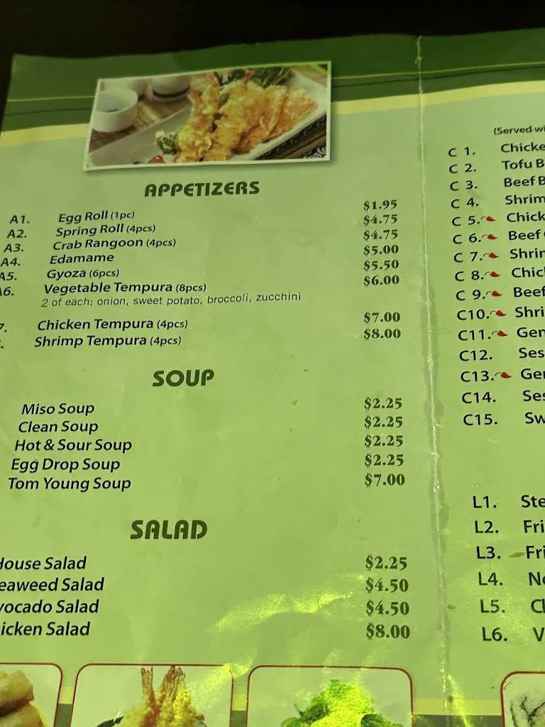 Wasabi Fusion Menu 5