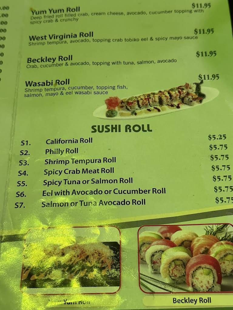 Wasabi Fusion Menu 6