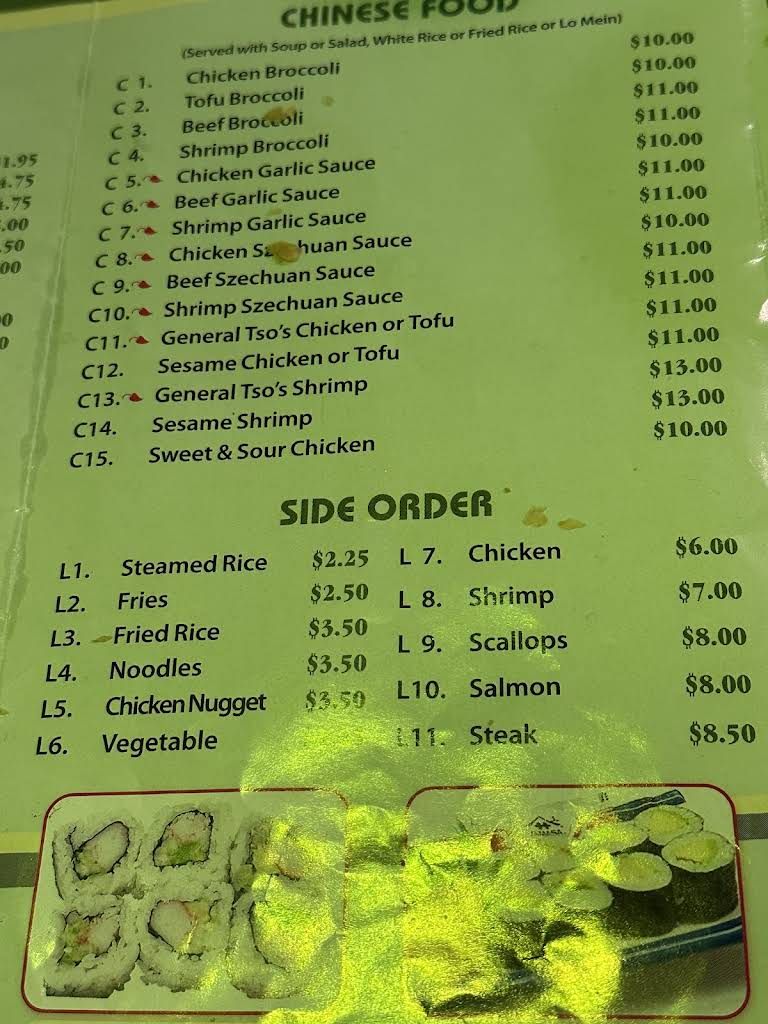 Wasabi Fusion Menu 7